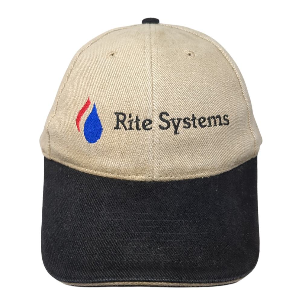Rite Systems Slideback Baseball Hat Brown One Size Embroidered 6 Panel Sun Cap